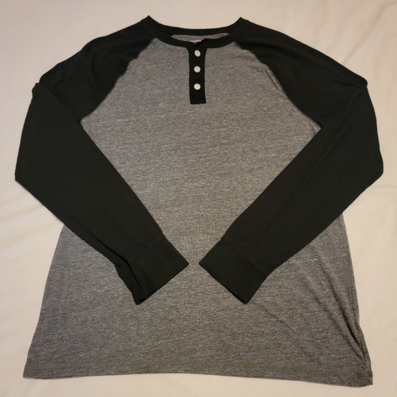 urban pipeline Other - Urban Pipeline Long Sleeve Henley [L] Gray/Black